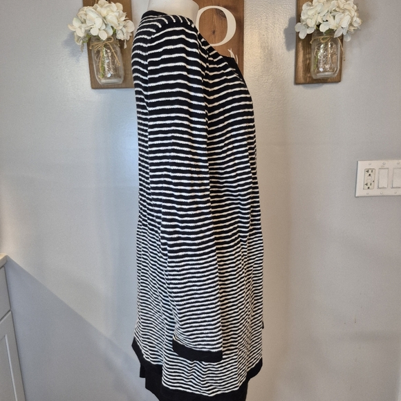 Charter Club Open Front Striped Cardigan - Picture 3 of 7